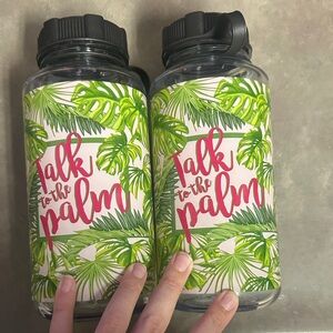Tropical Leaf Print Water Bottle - Talk to the Palm
